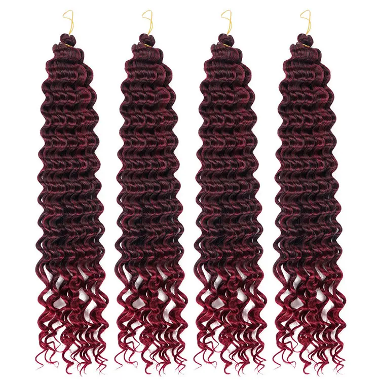 

Synthetic Hair Weaving Deep Wave Ombre Ocean Wave Deep Wave FreeTress Crochet Braid Hair