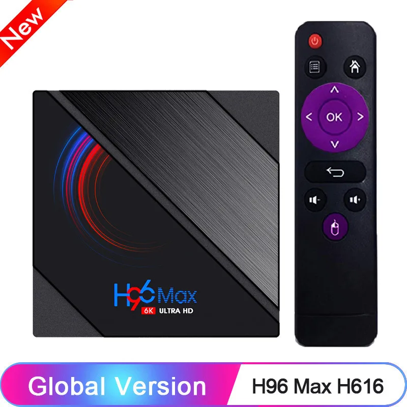 

Factory Price for H96 MAX H616 Smart TV Box Android 10 4GB 32GB 64GB Media Player 4K 3D BT4.2 TV Boxes