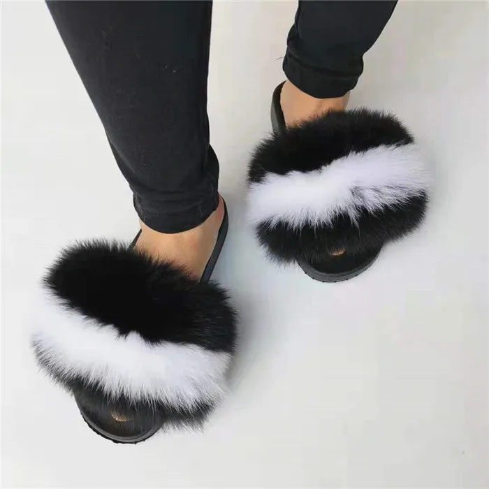 

Factory Direct Wholesale bags and matching fur slipper slides slippers fur slipper indoor