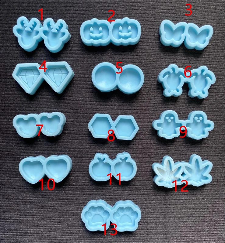 

1066 13 shapes earringing stud silicone mold