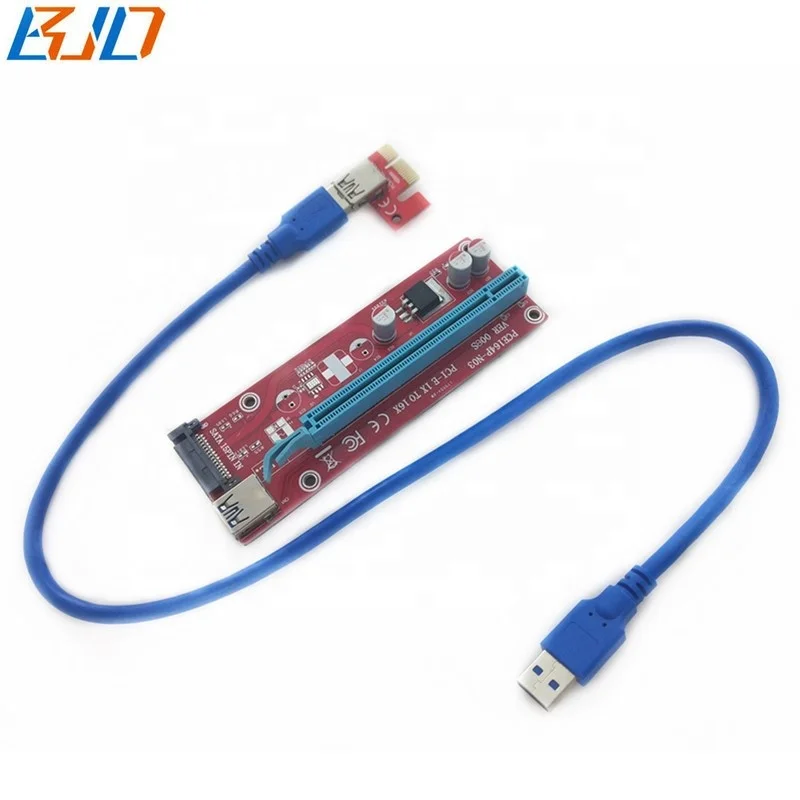 

Ver 008s SATA Interface PCI-E PCIe Riser - GPU Riser Mining, Red