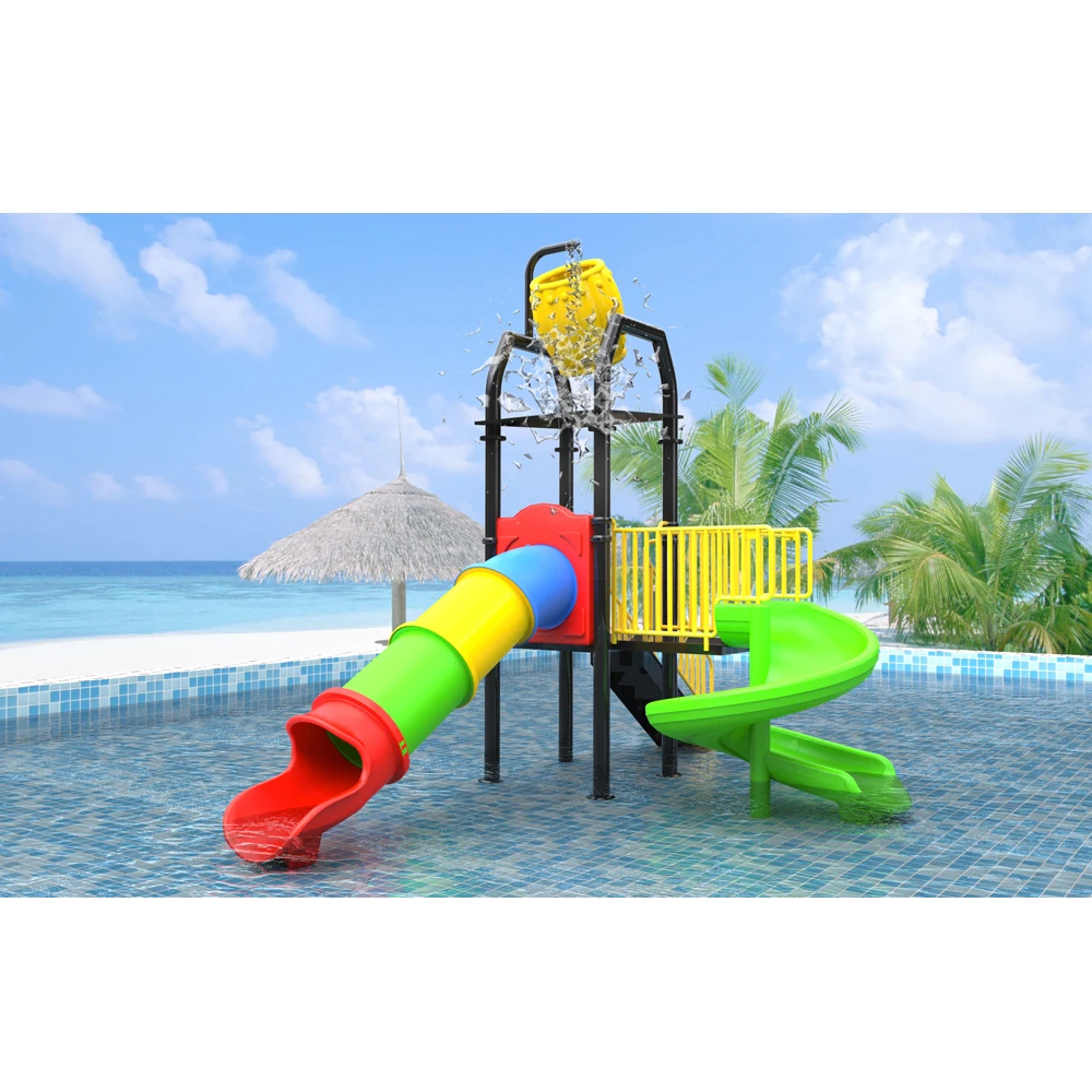 

Outdoor Swimming Pool Kids Water Park Slides Playground Equipment