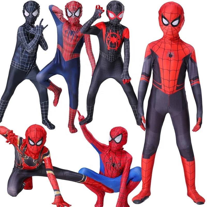 

Wholesale Movie Bodysuit Jumpsuit Marvel Superhero Anime Cosplay Spiderman Adult Kids Spider man Costume
