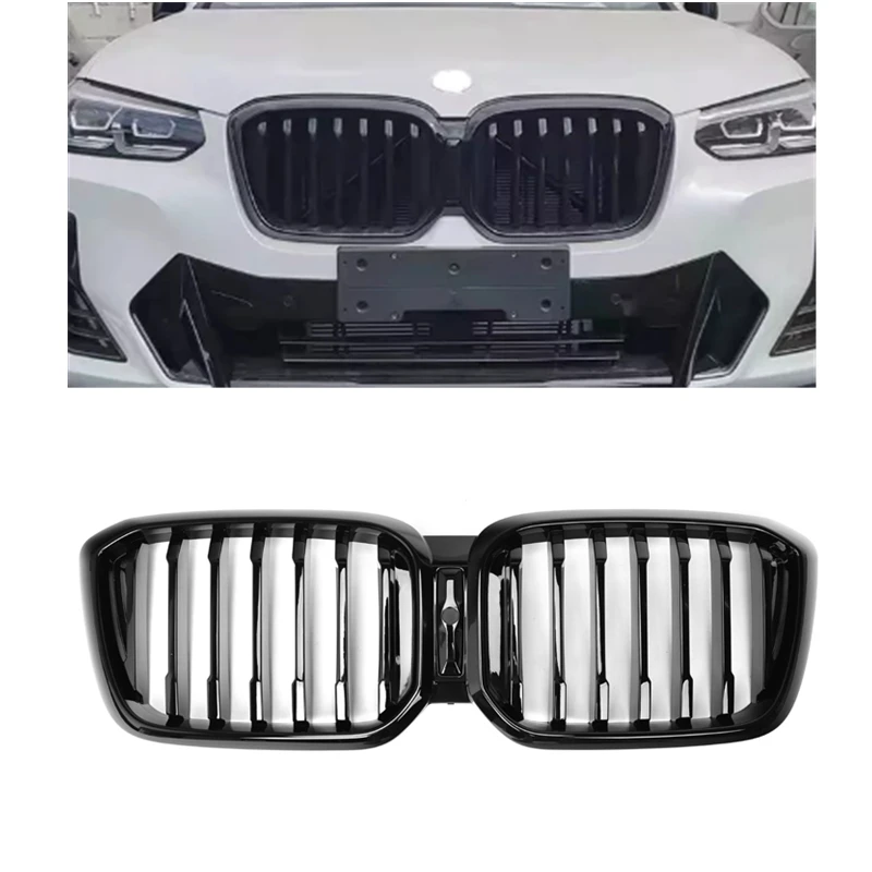 

Front bumper single grille ABS gloss black parts auto parts For BMW X3 X4 G01 G02 2022 X3 X4 G01 G02 abs car Grills