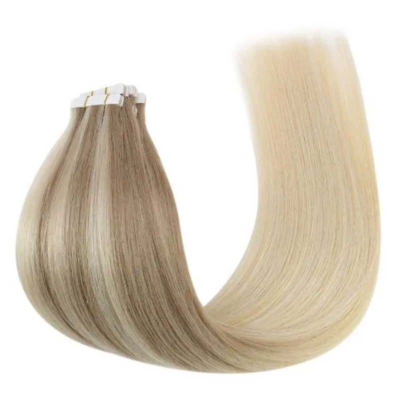 

Russian blonde color seamless injection double drawn invisible skin weft tape in 100 remy human hair extensions, #1,#1b,#2,#3,#4,#6,#8,#613,#10,#12,#14,#16,#27,#22,#24,#30,#60