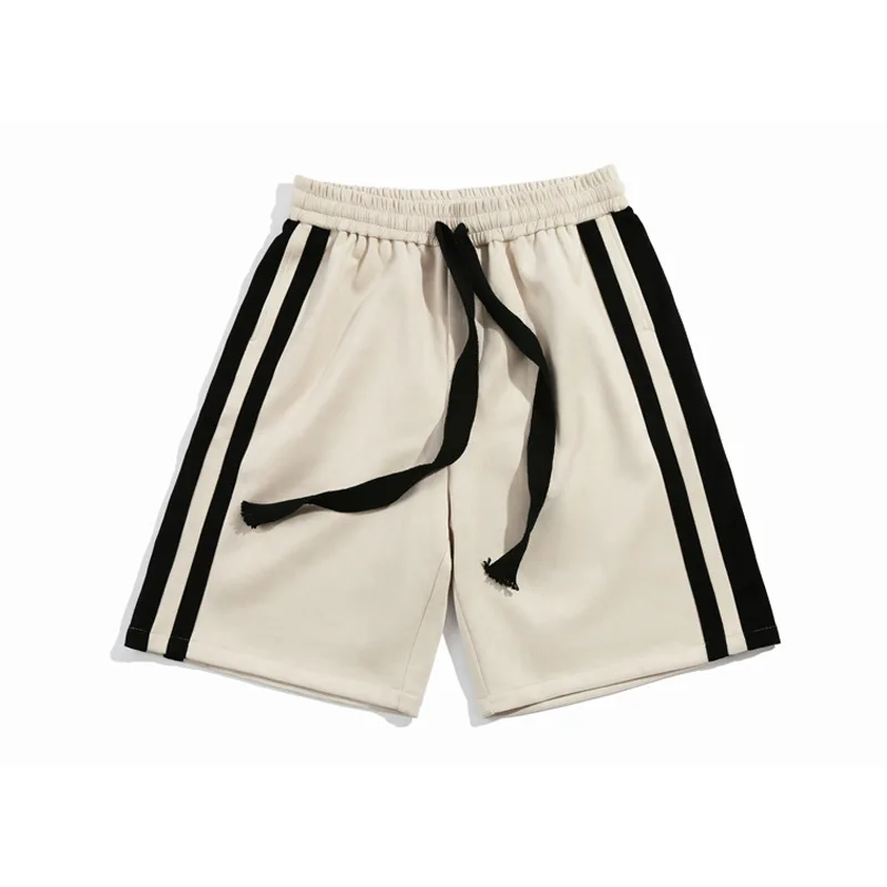 

Custom Logo Men's Vintage Shorts Men's Summer casual heavy weight side stripe straight shorts