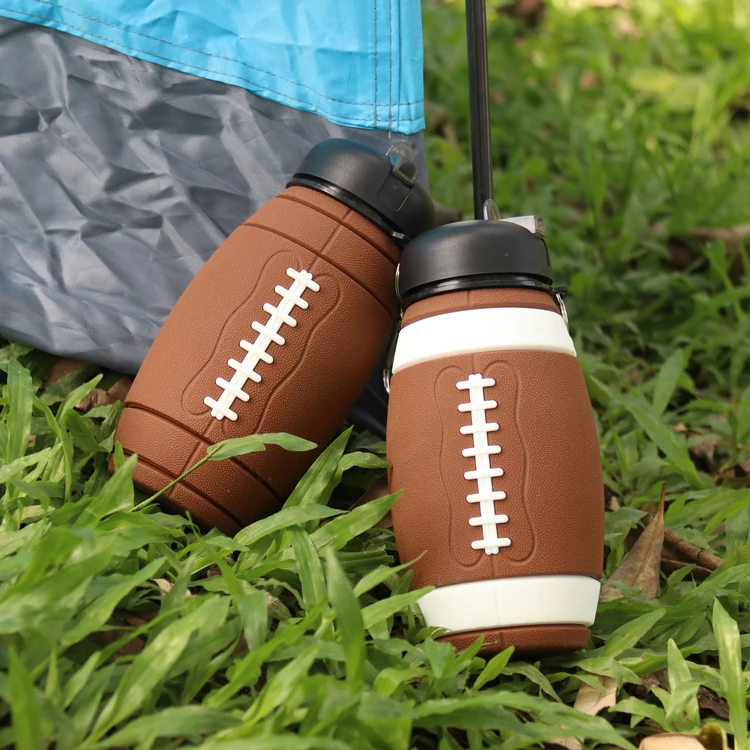 Heat Resistant Folding Sports Silicone Water Bottle With Custom Logo Bpa Free