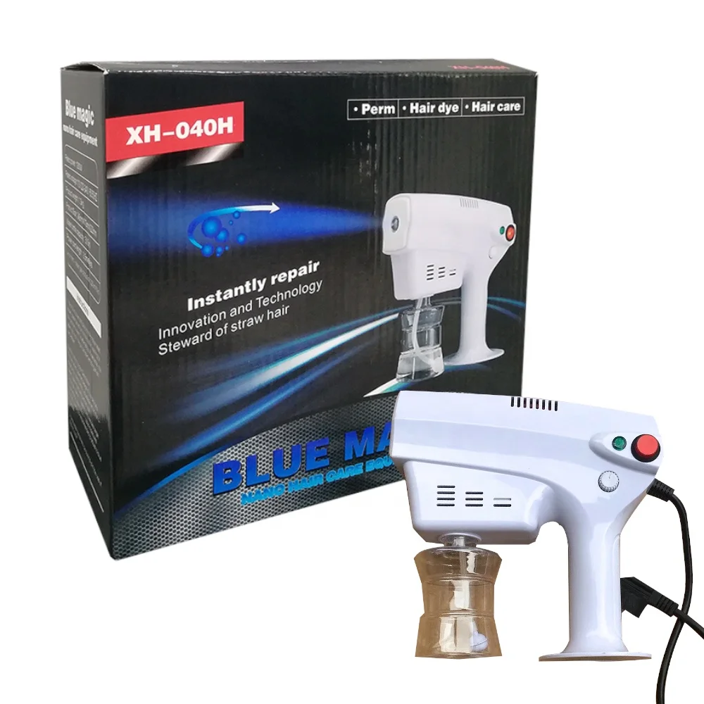 

Blue Ray Portable Nano Mist Handhold Hair Steamer EU Plug 220V 1300W Ready to Ship, White