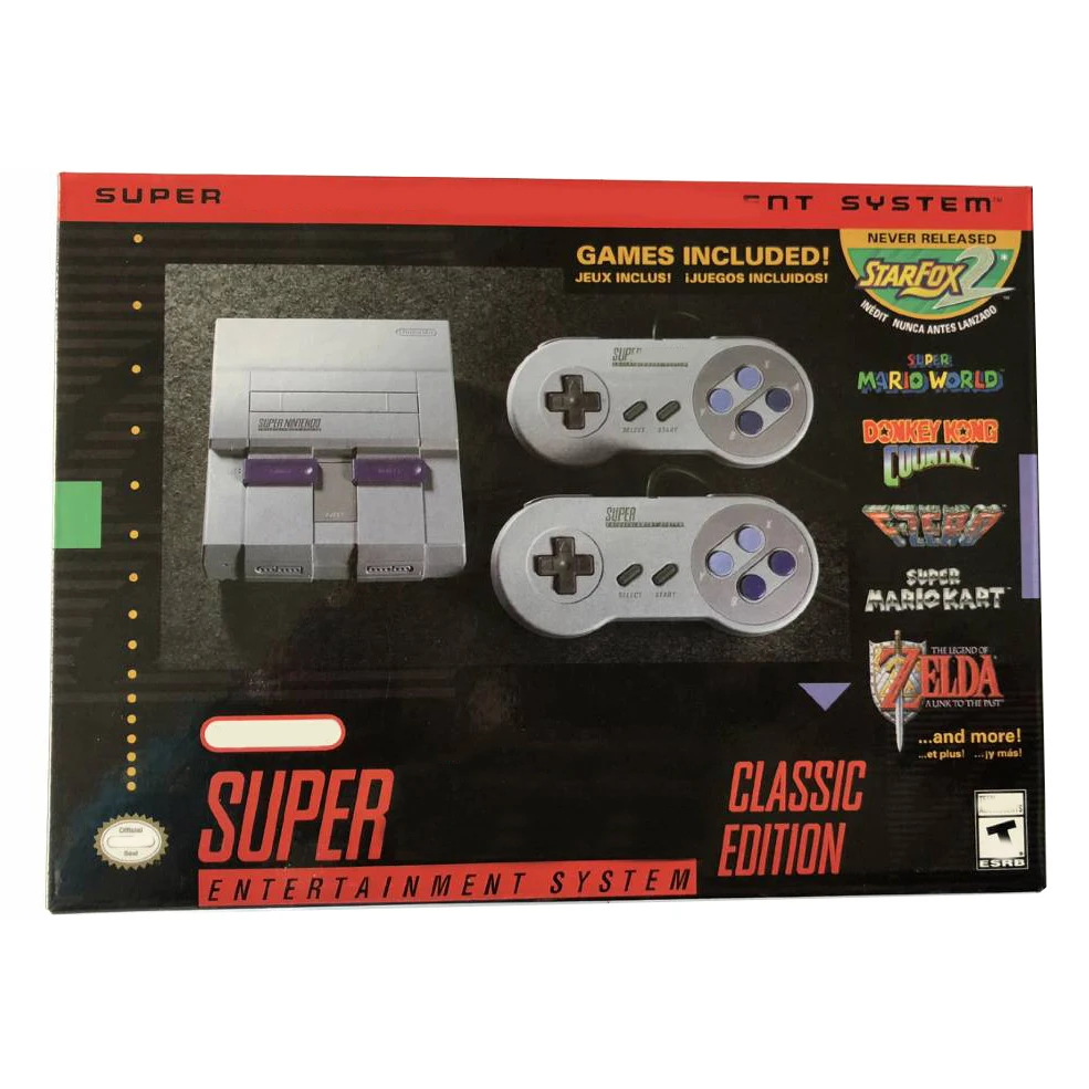 

Super HD Output SNES Retro Classic Handheld Video Game Player TV Mini Game Console Built-in 21 Games with Dual Gamepad