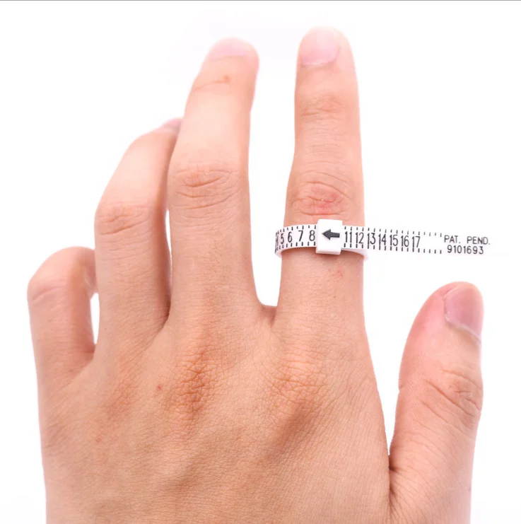 

US UK EU HK Standard Ring Sizer Plastic Size Ring Measure Tool Finger Gauge Reusable Ring size measuring tape measuring tape