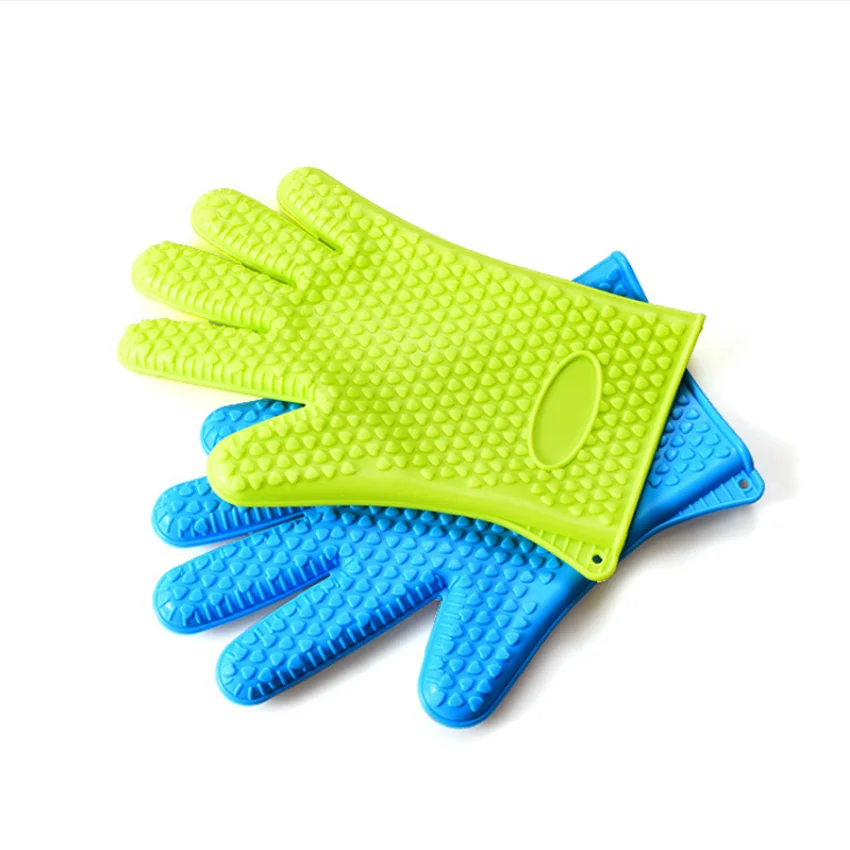 

High quality reusable heat-resistant oven silicone plus cotton mitten for kitchen baking utensils, Customized