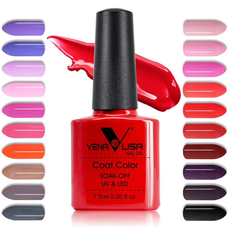 

VENALISA OEM 60 Colors Organic Soak Off Varnish Nail Polish UV Gel