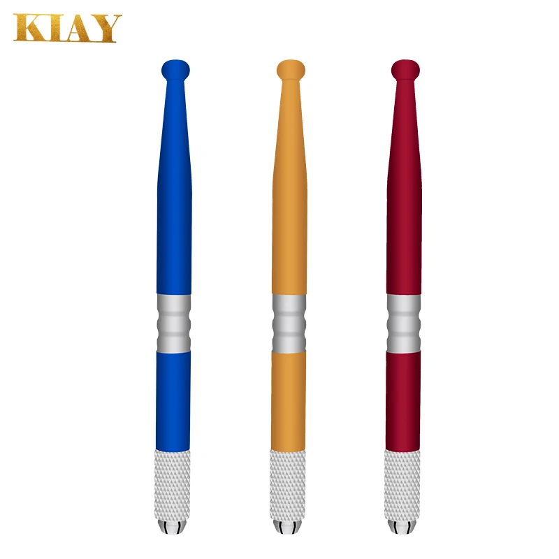 

Eyebrow Tattoo Manual Pen Three Colors Permanent Makeup Eyebrow Tattooing Hand Pen, Blue /yellow /red