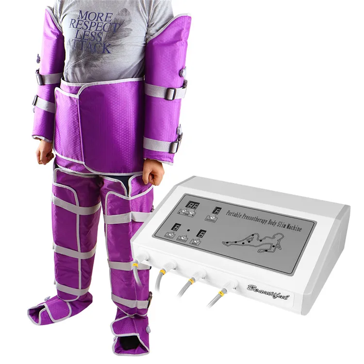 

2020 Professional EMS lymphatic drainage air pressure massage pressotherapy machine Infrared slimming equipment for beauty salon, Purple