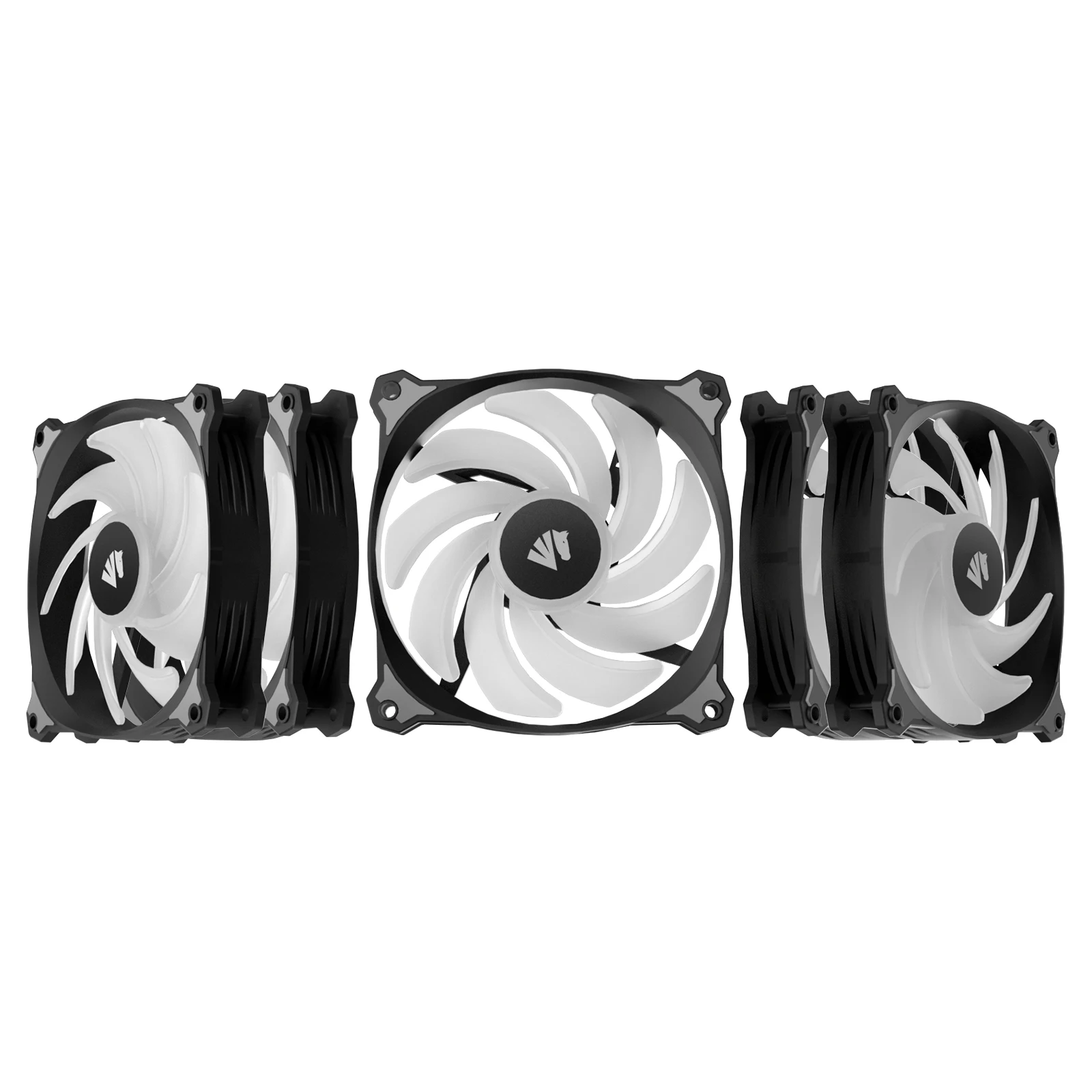 

ASIAHORSE | 120x120x25mm Computer Cooling Fan Water Cooler Gaming Accessories, Black/white