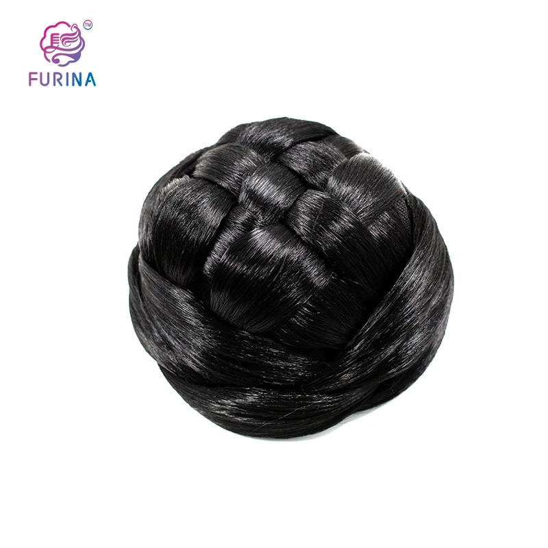 

2020 new Braiding hair bun hair bun accessories 100% human hair bun extension for black women, Pure colors are available