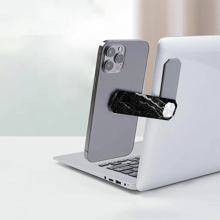 

Custom Logo Marble Foldable Notebook Side Mount Extension Stand Magnetic Laptop Phone Holder, Multiple styles