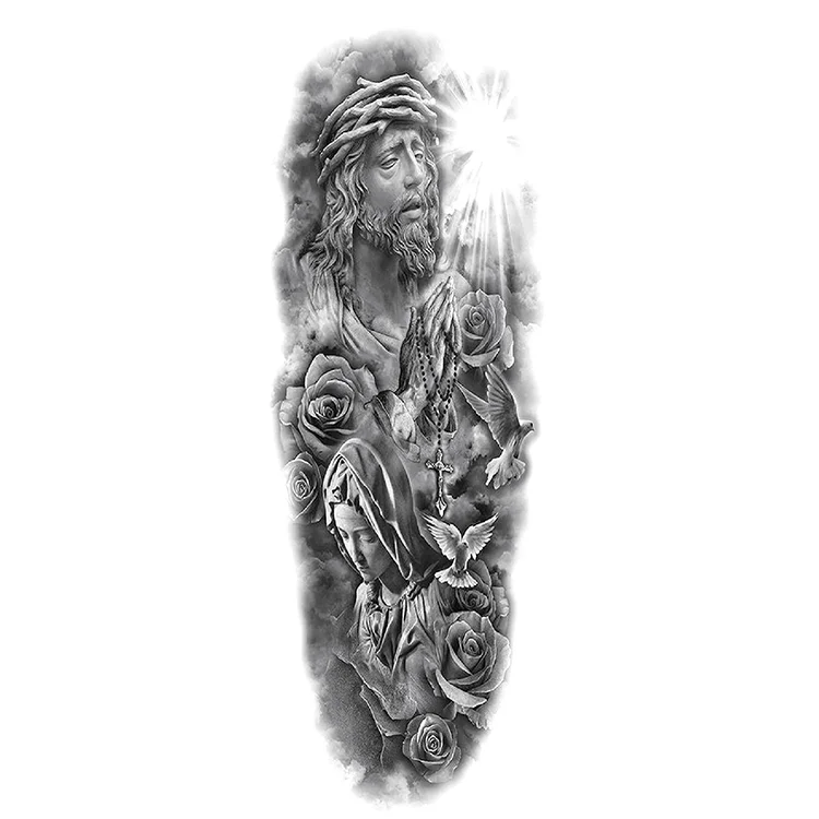 

Hot Selling Full Arm Body Art Temporary Waterproof Tattoo Sticker, Cmyk