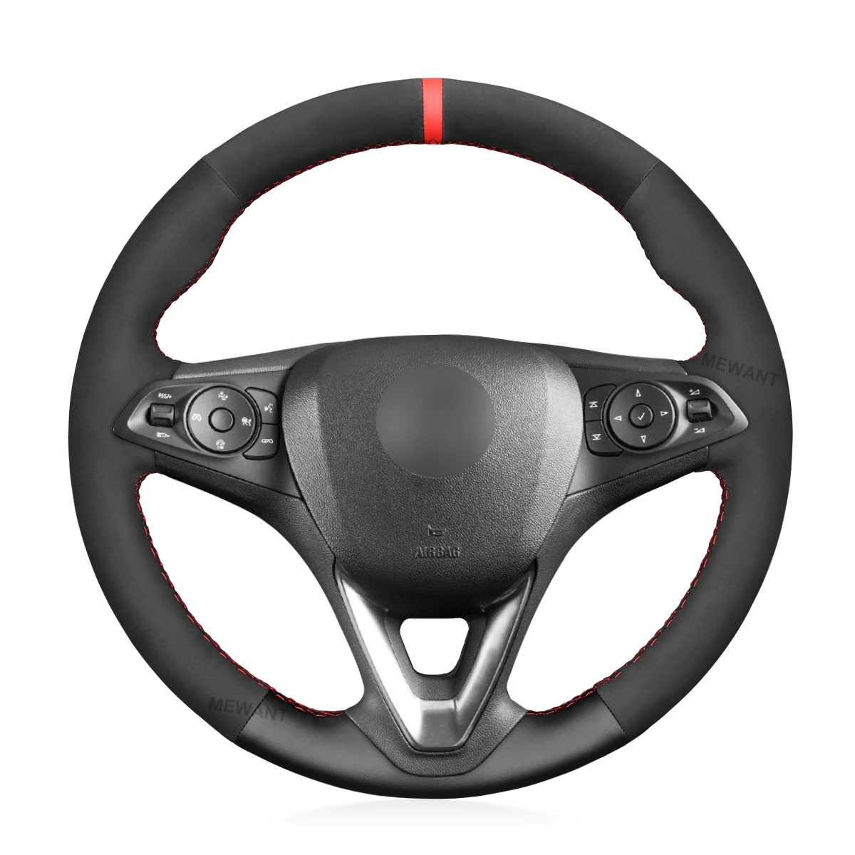 

Hand Stitching PU Leather Suede Steering Wheel Cover for Opel Vauxhall Astra K Corsa E Crossland X Grandland Insignia B Zafira