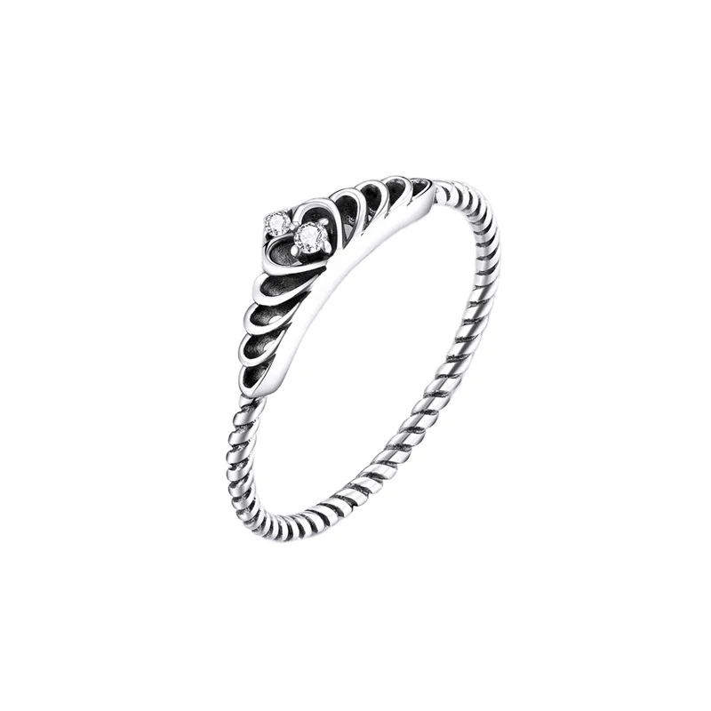 

Dazzling Crown CZ Pendant 925 Sterling Silver Finger Rings for Women