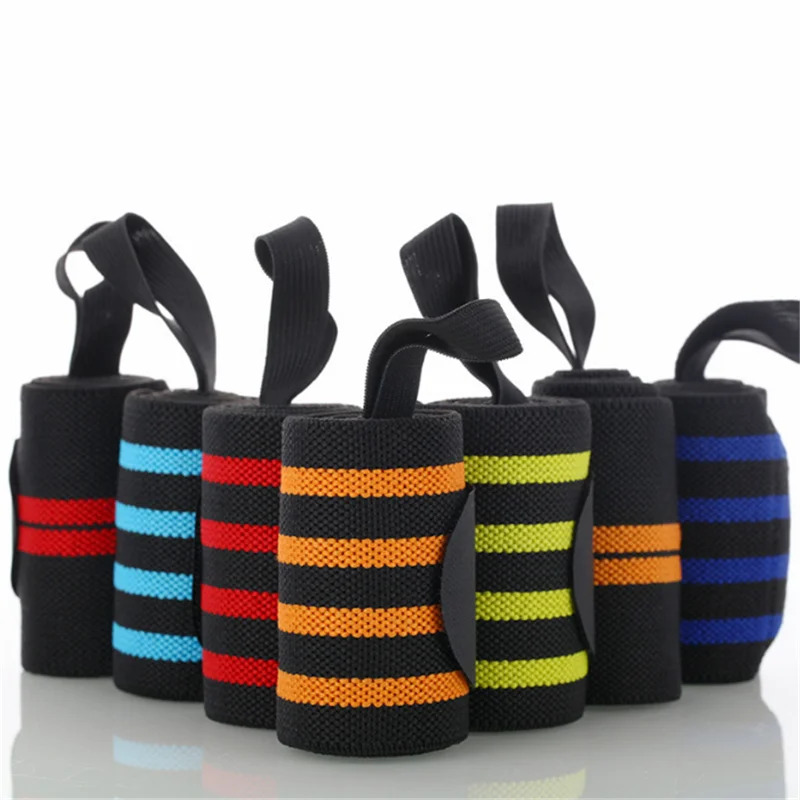 

Adjustable Gym Bracer Wrist Support Weight Lifting Elastic Ffor Tennis Sports Fitness Wrist Brace, Color can be customized