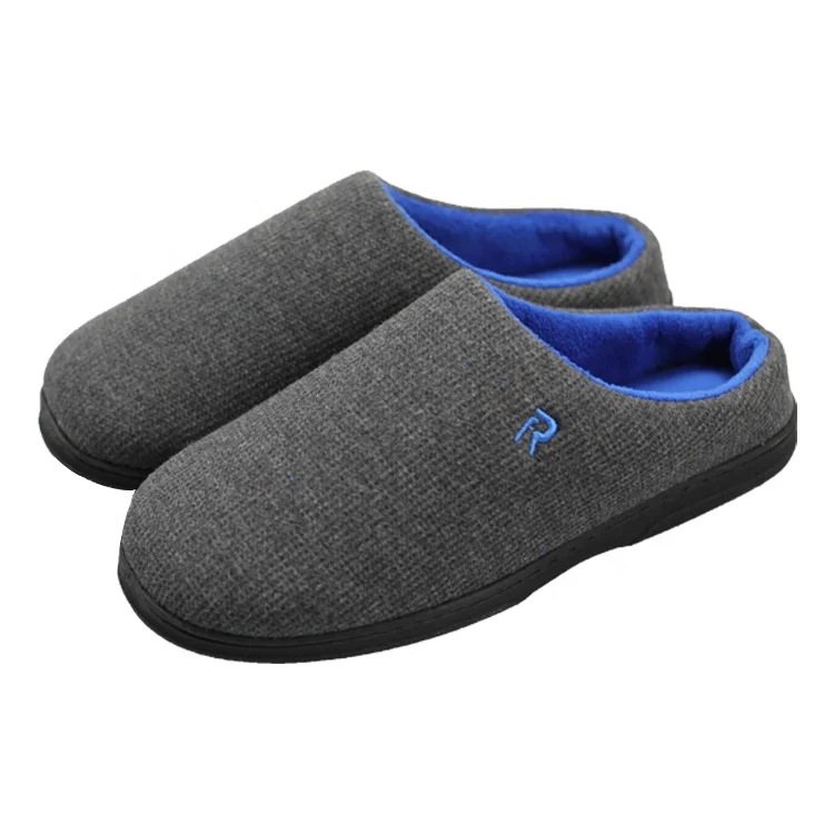 
Online Hot selling Style Custom Logo Memory Foam Slip On Winter Indoor Bedroom Slippers for Men 