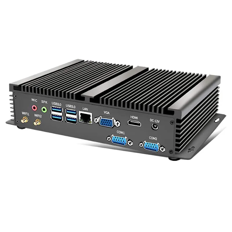 

Fanless Barebone Mini PC Core i7 4500U i5 4200U i3 4005U i5 5200U Win10 Rugged ITX Case Embedded Industrial Computer LAN 2 COM