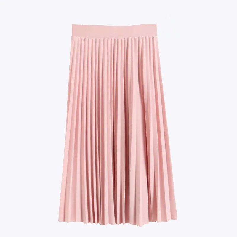 

WW-1245 Chiffon Skirts Long Pleated Skirt In The High Elastic Waist Thin Chiffon Loose Dress For Girls, Customized color