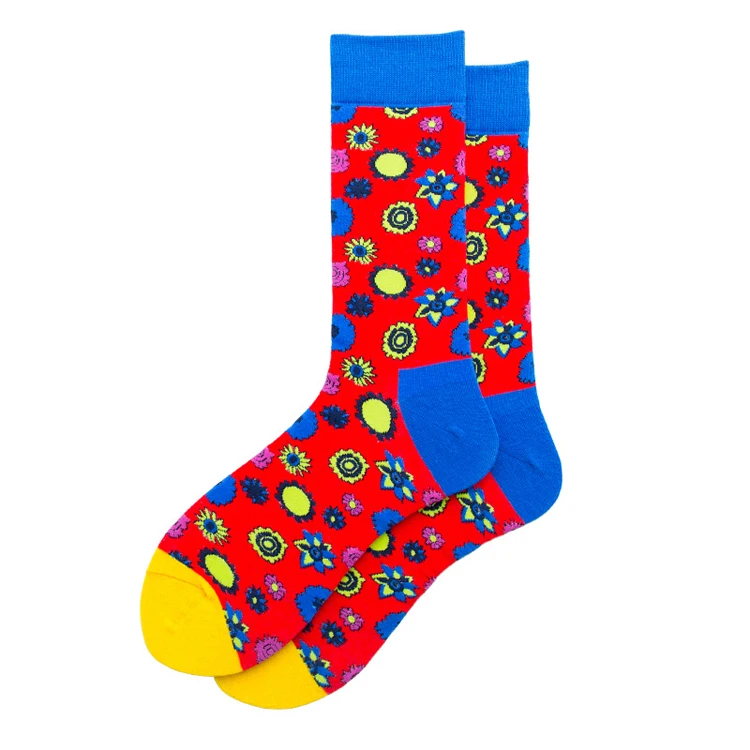 Lrtou Unique Jacquard Skateboard Happy Socks Men Trendy Calcetin Crew Novelty Socks