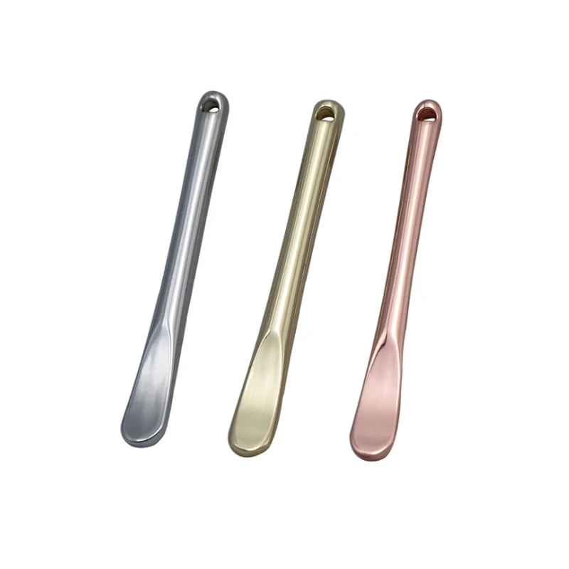 

In stock private label luxurious zinc alloy eye cream golden spoon mini cosmetics face spatula