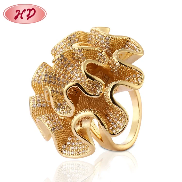 

Trending Hot Products 18K Gold Plated Women Ring Jewelry Rings Gold For Men