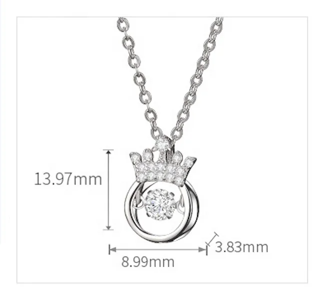 PUSHI fashion dainty accessories women necklaces jewelry gifts princess crown necklace pendant