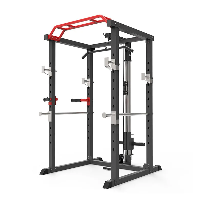 

New Design Fitness Multi Gym Equipment with Functional Trainer Power Rack Squat Rack, Black