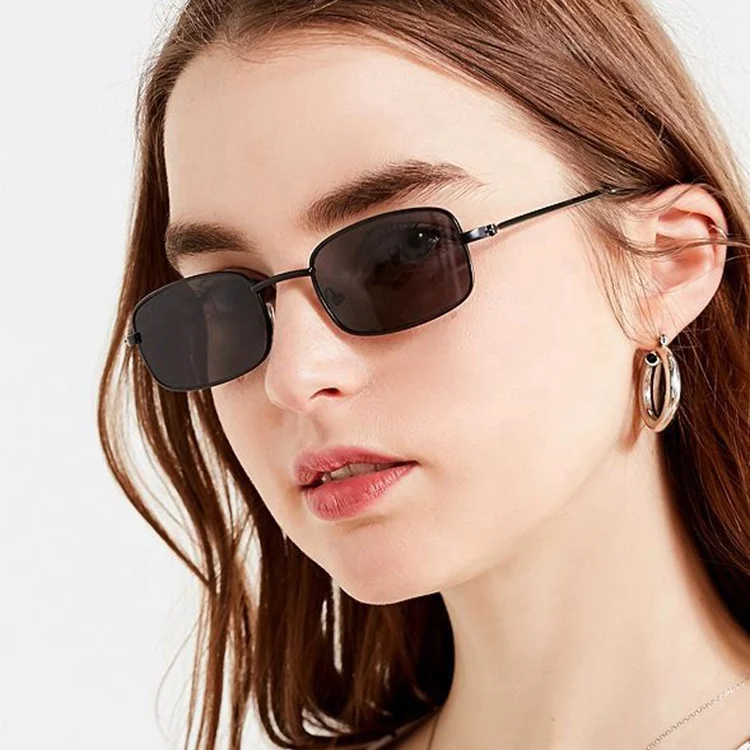 

Wholesale cheap custom logo UV400 fashion trendy unisex sun glasses uv400 retro small square frame sunglasses, Mix color or custom colors