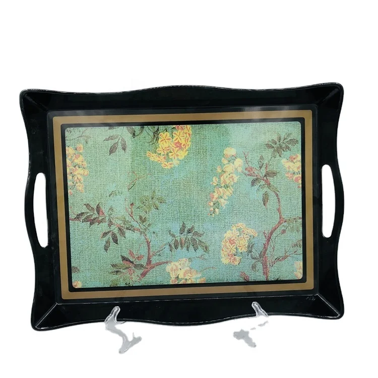 
New fashion square melamine plate plastic tray for fruit 
