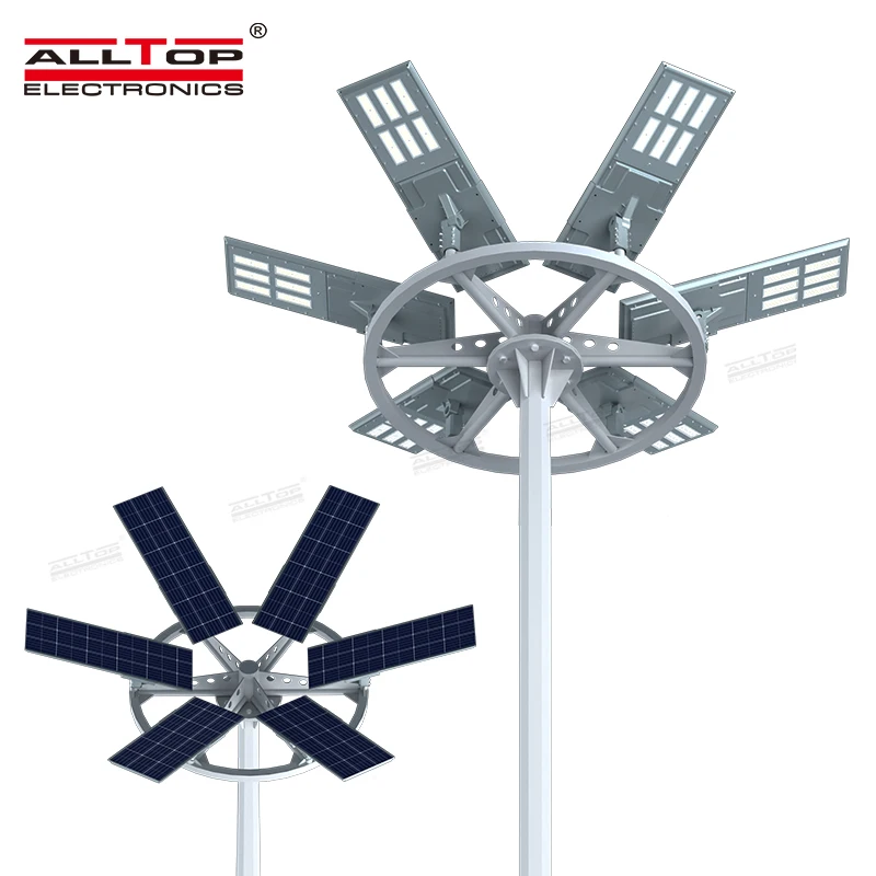 ALLTOP Aluminum cast airport lighting ip65 smd 200w integrated all in one led solar high mast light