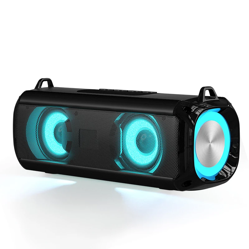 

2021 New Amazon Design Bluetooth Speaker LED Light Wireless Loudspeaker Outdoor Bluetooth Speaker, Black