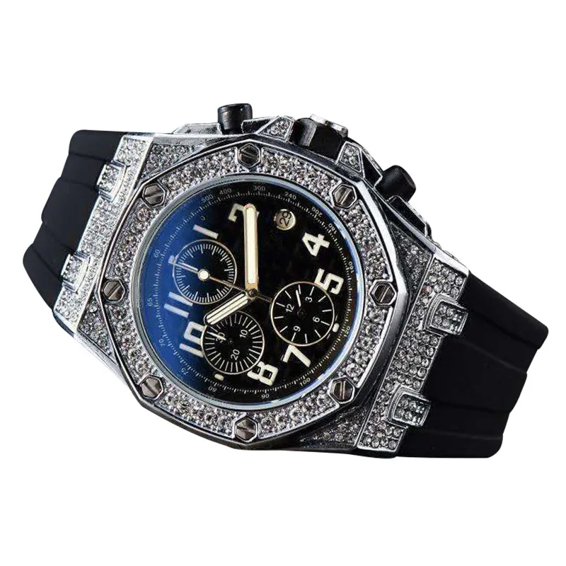

Cool Sport Chronograph Watch Men Waterproof Silicone Military Mens Watches Top Brand Luxury Hip Hop Date Male Clock Montre Homme, 6 colors