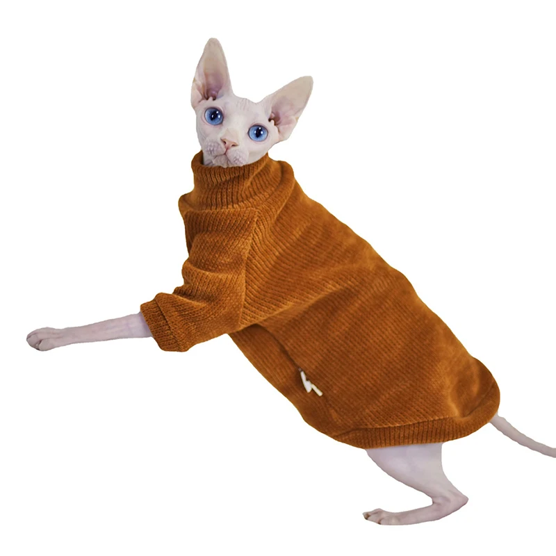 

Stylish Warm Sphynx Cat Sweater Fashion Kitty Hairless Cat Clothing Comfort Winter Dress for Sphynx Cat, Show as the picture