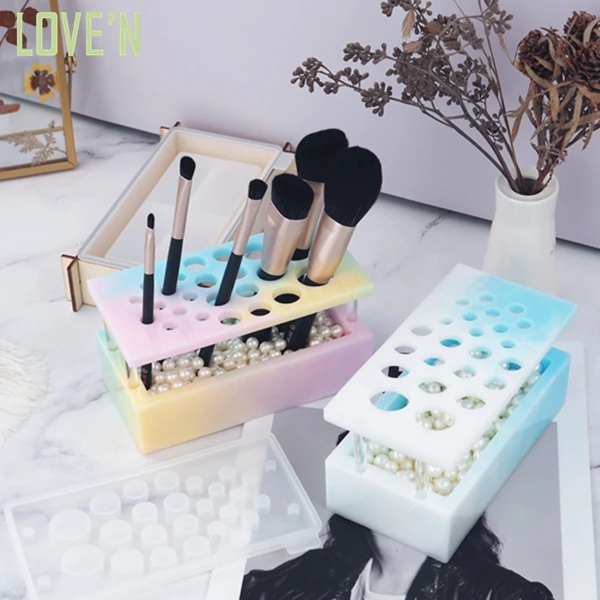 

LOVE'N LV220M pen stand Art casting mould Makeup Brush Holder Resin Mold for Storage