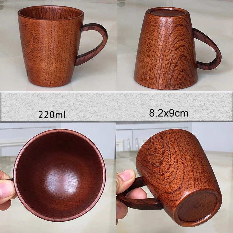 

Private Label Eco-Friendly Biodegradable Wood Coffee Mugs Big Belly Tea Bottle Vintage Bamboo Wood Wine Cups