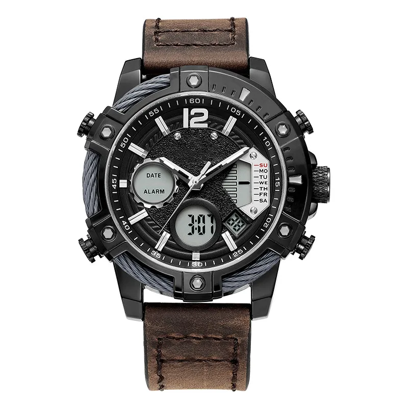 

Professional Manufacture Waterproof Sport Imported Men Quartz Luxury Wrist Watches, Black, gold