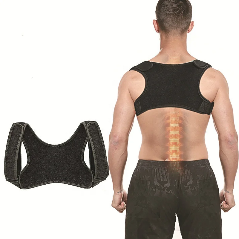 

Adults Children Back Posture Corrector Adjustable Shoulder Brace Straight Holder Clavicle Support, Black