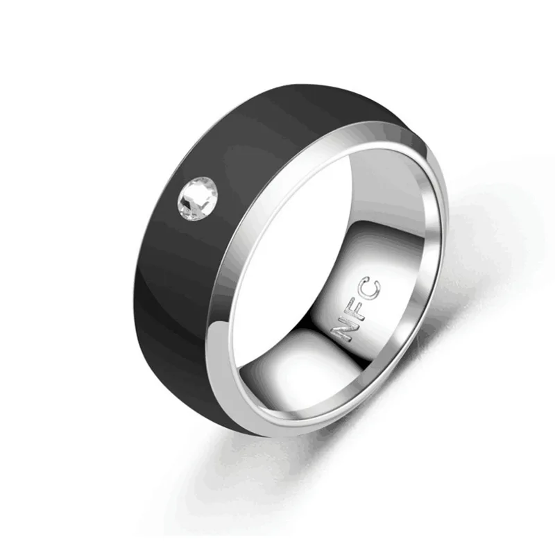 

Factory Wholesale Fashion Mobile Phone Smart Label Access Stainless Steel Ring Popular NFC Ring, Customized color
