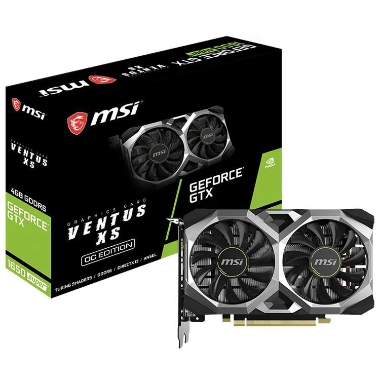 

MSI NVIDIA GeForce GeForce GTX 1650 SUPER XS OC Graphics Card with 4GB GDDR6 128-bit Memory Support PCI Express x16 Interface