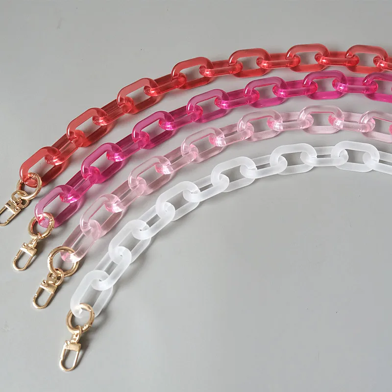 

Acrylic Transparent Chain Shoulder Strap Handbag Ornament Replacement Accessories Bag Purse Chain Strap 60cm
