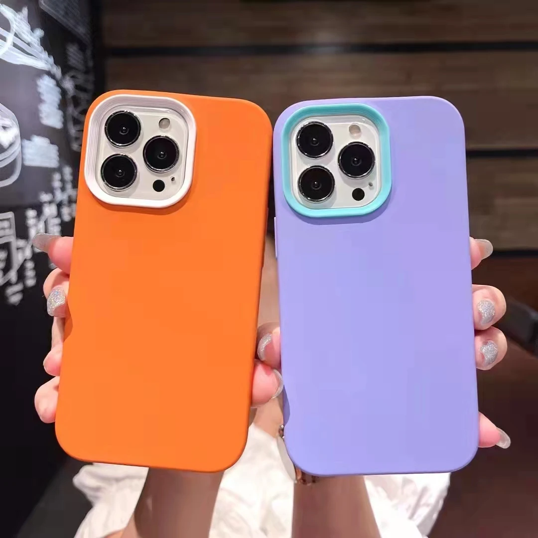 

Colorful matte shockproof 3 in 1 liquid silicone phone case for iphone 13 case xr 11 12 pro max, Multi colors