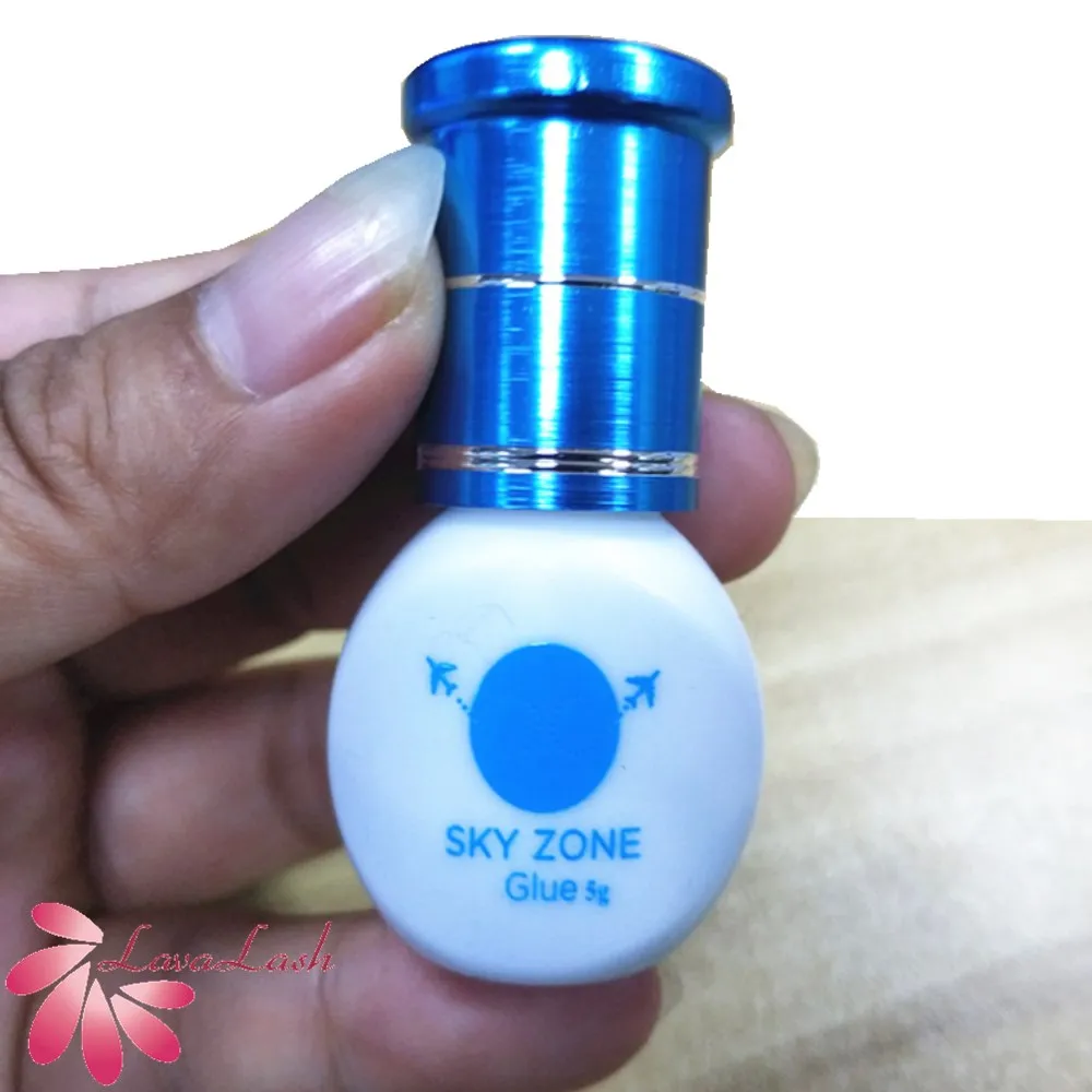 

20pcs professional eyelash glue black custom sky zone glue long lasting wholesale korea eyelash glue for eyelashes