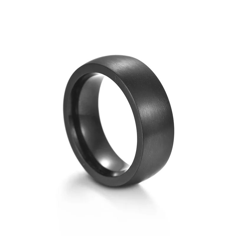 

8MM Simple Brushed Matte Tungsten Steel Men's Ring Classic Style for Wedding Engagement Gift or Party Unisex Jewelry