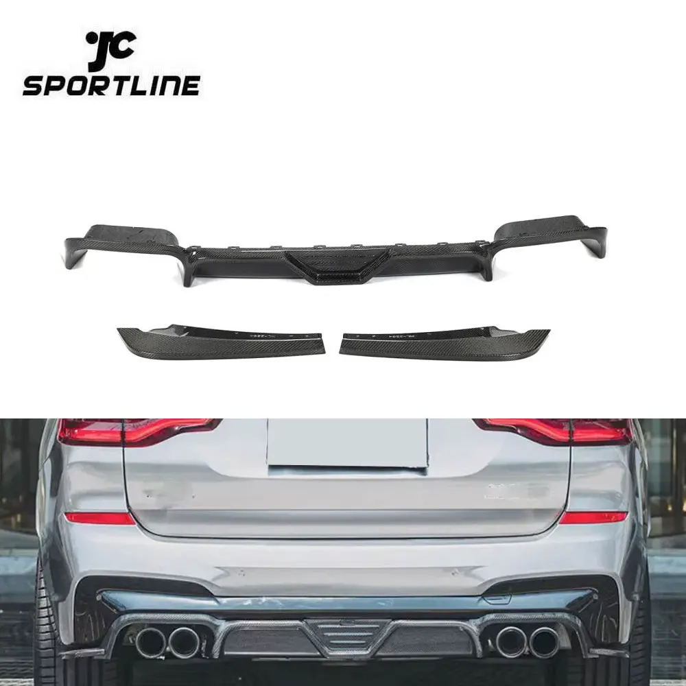 

JC Sportline Carbon Fiber X3M Car Bumper Rear Diffuser for BMW F97 X3M 2019-2021